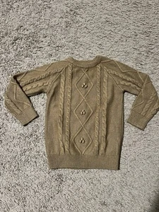 Sweethoney 6y Cable Knit Olive Green Sweater - Picture 1 of 3