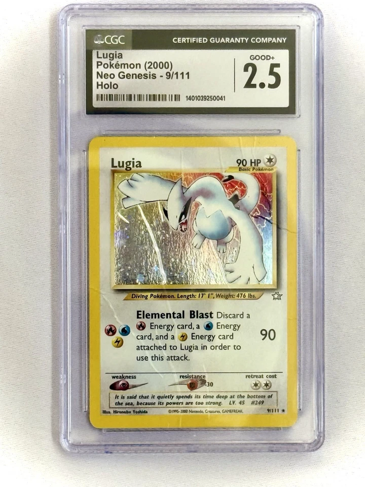2000 Pokémon TCG Lugia Holo 9/111 Neo Genesis CGC 2.5 Good+ - Image 1 of 1