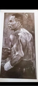 Sugar Ray Leonard Signed Lithograph Stephen Holland 26 x 47 Inches - Picture 1 of 3