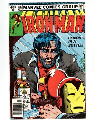INVINCIBLE IRON MAN #128 (1979) - GRADE 5.5 - NEWSSTAND DEMON IN A BOTTLE - Image 1 of 2
