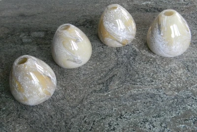 Juego de 4 Colgantes de Vidrio Globo de Luz Tipo Granito Patrón Foto 1 de 4