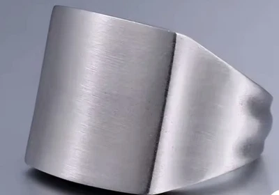 Anello Uomo Acciaio Inox.Incisione Iniziali Omaggio.Taglia W - Immagine 1 di 4