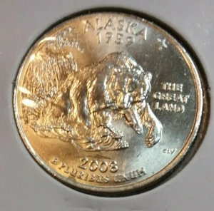 2008 Alaska P State Quarter - BU - Uncirculataed - Picture 1 of 2
