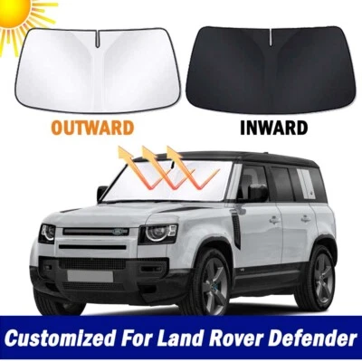 New Thick Foldable Windshield Sun Shade for Land Rover Defender 20-24 Sun Visor - Изображение 1 из 4