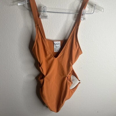 Traje de baño Fit 4 U Swimfix de una pieza naranja grande Foto 1 de 4