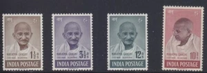 Mahatma Gandhi # 203-206 MINT H MH OG Cpl Set Stamp 1st Anniversary Indep. $ 557 - Picture 1 of 2