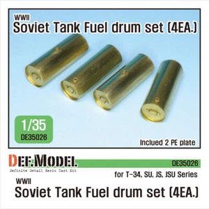 DEF Model DE35026,WWII Soviet Tank Fuel drum PE set (for 1/35 T-34, SU, JSU,1:35 - Picture 1 of 5