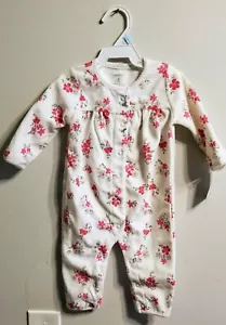 New Carter’s Baby Flowers Sleep & Play One Piece 2-Way Warm & Snuggly Floral 6mo - Picture 1 of 3
