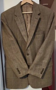 Jos A Bank Mens Silk Wool Blazer 42R Sport Coat Jacket Window Pane Gordon - Picture 1 of 7