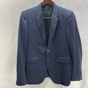 Burberry London Prorsum Blazer Jacket Mens 50 Blue Silk Wool Preppy Designer - Picture 1 of 23
