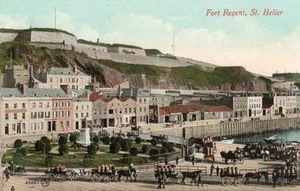 Fort Regent St Helier unused old pc Valentines - Picture 1 of 1