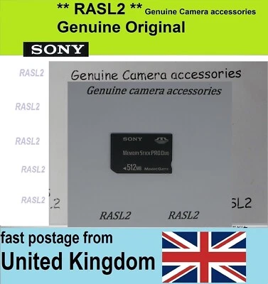 Genuine Sony Memory Stick Pro Duo 512MB  Sony DSC-H9 H7 H5 H3,T100 W380 W55 T200 - Image 1 of 3
