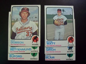 LOT OF 6 DIFFERENT 1973 BALTIMORE ORIOLES TOPPS BASEBALL CARDS VG/EX - Picture 1 of 5