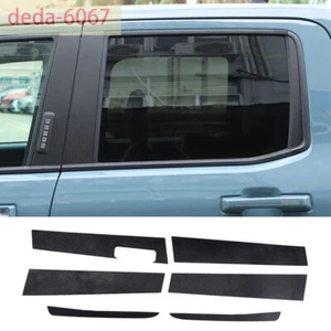 Carbon Fiber Door Window Pillar Post Decal Sticker Cover For Ford Maverick 2022+ - Picture 1 of 12