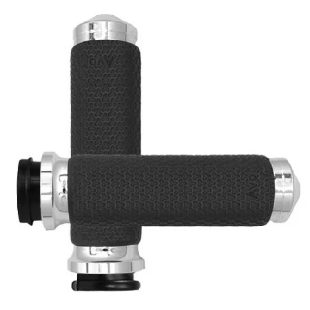 Avon Memory Foam Grips Chrome FBW Fly by Wire Harley Davidson MF-63A-CH-FLY - Image 1 of 1