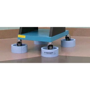 Small CASTrGARD® Wheel Guard, For up to 5" Casters Light Blue 4 pk - Picture 1 of 1