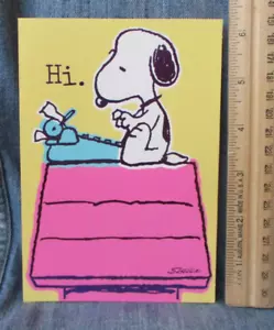 SNOOPY w/ TYPEWRITER Hallmark Blank Greeting Card w/ Envelope New Peanuts MG43 - Picture 1 of 3