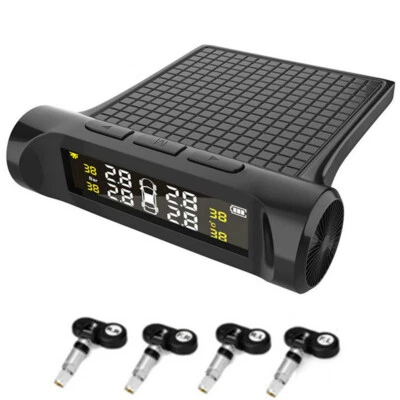 Car TPMS Tire Pressure Monitoring System LCD Digital Display W/4 Internal Sensor - Image 1 of 4