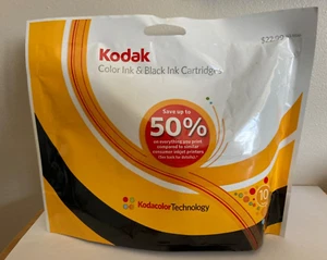 2 Kodak Series 10C Color / Tri-Color Ink Cartridges, Genuine Factory Sealed Bag - Picture 1 of 6