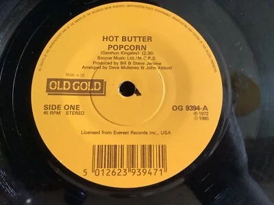 Hot Butter - Popcorn - The Peppers - Pepper Box - UK 7” Orange Old Gold Label - Image 1 of 4