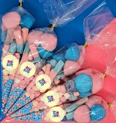 Bolsas de fiesta personalizadas precargadas revelan dulces conos grandes para niños bebé Foto 1 de 2