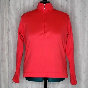 Nike Golf Tour Performance Therma-fit Coral Red 1/4 Quarter Zip Size Large - Picture 1 of 8
