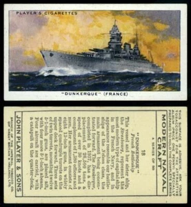 Dunkerque #18 Modern Naval Craft 1939 John Player & Sons Card - Picture 1 of 1