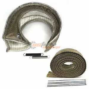 T4 GT45 S400 TP38 Large Turbo Heat Shield Blanket + 2'' 50FT Exhaust Header Wrap - Bild 1 von 8