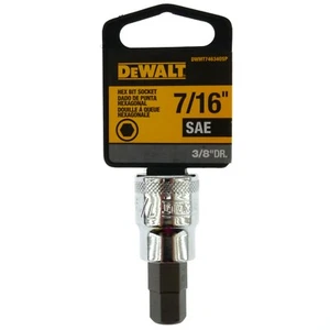 Dewalt DWMT74634OSP 7/16" Chrome Hex Bit Socket, 3/8" Drive, 74-634D - Imagen 1 de 12