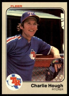 1983 Fleer - #570 Charlie Hough Texas Rangers Baseball Card - Image 1 of 2