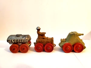 Three Barclay Manoil 1930s 2" long lead toy American WWI vehicles - Picture 1 of 5