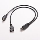 2-Way USB Charging with the USB 20 A Male to Dual USB Female Cable in Black