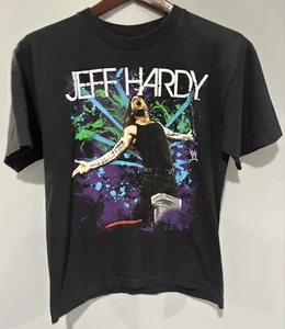 Vintage Y2K Hardy Boyz Jeff Hardy WWE T Shirt Double Sided Small - Picture 1 of 6