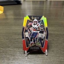 2021 Select Rhamondre Stevenson Yellow & Red Premier Level Die-Cut Rookie Card