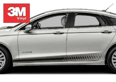 Strobe Rocker Panel 3M Vinyl Sticker Graphic Decals Stripe 2016 Ford Fusion — 第 1/4 张图片