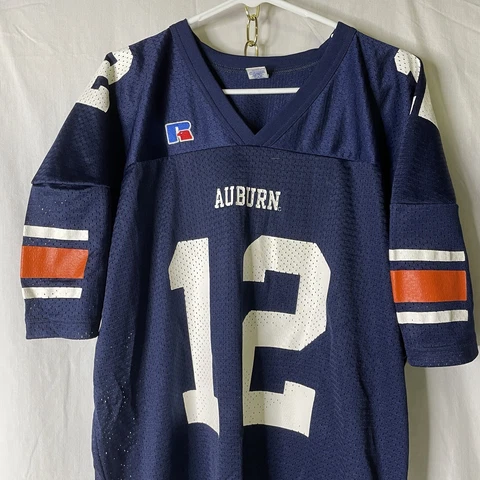 Vintage Auburn Tigers #12 Football Jersey Russell Athletic XL NCAA College 90s Cover