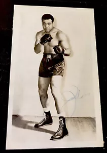 1940’s Sepia Tone 5x8” Action Photo, JOE LOUIS, Heavyweight Champion, Handsigned - Picture 1 of 3