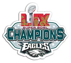 Adesivo Super Bowl 59 Champions Philadelphia Eagles NFL decalcomanie calcio camion PC - Foto 1 di 1