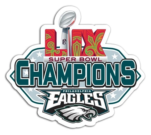 Super Bowl 59 Champions Philadelphia Eagles NFL Sticker Football Decals Truck PC