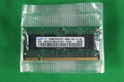 NEW, SEALED, SAMSUNG 512MB PC2-4200S DDR2 SDRAM LAPTOP MEMORY 2RX16 - Image 1 of 3