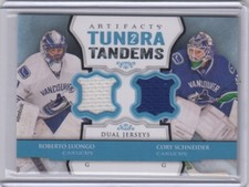2013-14 Artifacts Tundra Tandems Jerseys Blue R. Luongo/C. Schneider *S6166