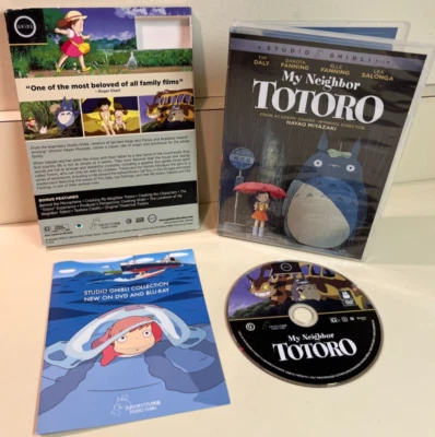 My Neighbor Totoro DVD + Slipcover, Studio Ghibli, Dakota & Elle Fanning, Bonus - Image 1 of 4