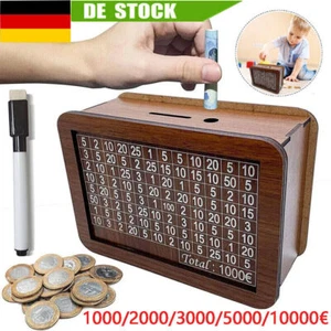 Sparschwein Spardose Sparbüchse Moneybox Sparbox Aus Holz Geschenk 1000€ -10000€ - Bild 1 von 9