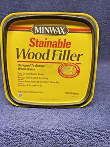 Minwax 428540000 Natural STAINABLE Wood Filler 32 oz. FAST DRYING - New Sealed - Picture 1 of 4