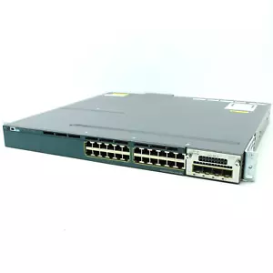 Cisco Catalyst WS C3560X 24U V02 24 Port Gigabit UPOE Network Switch C3KX-NM-1G - Picture 1 of 17