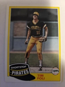 Topps Tim Foli 1981 #501 excelente/casi nuevo - Imagen 1 de 1