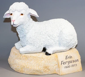 Trauerurne Bauer Asche Erwachsene Mensch Einäscherung Skulptur Denkmal Schafe groß - Bild 1 von 10