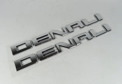 2007-2019 GMC Sierra Yukon DENALI Emblems For Door Tailgate Chrome Badge Letters - Image 1 of 4