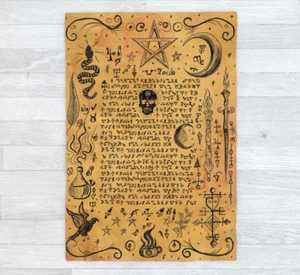 Page V Book of Witchcraft Blanket 120cm x 175cm, Gothic Witch Occult, Spells Hex - Picture 1 of 6