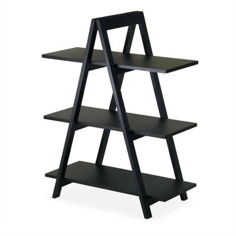 Winsome Wood 20130 3-tier A-frame Shelf Black
